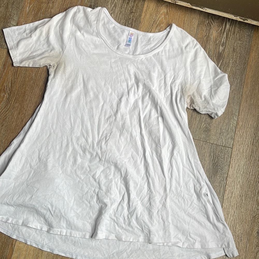 White LuLaRoe top